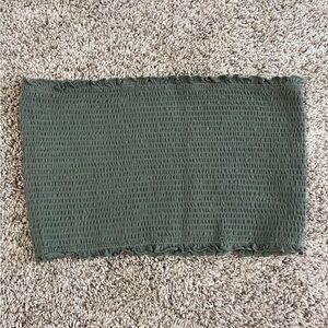 Deep green cropped tube top from PINK
